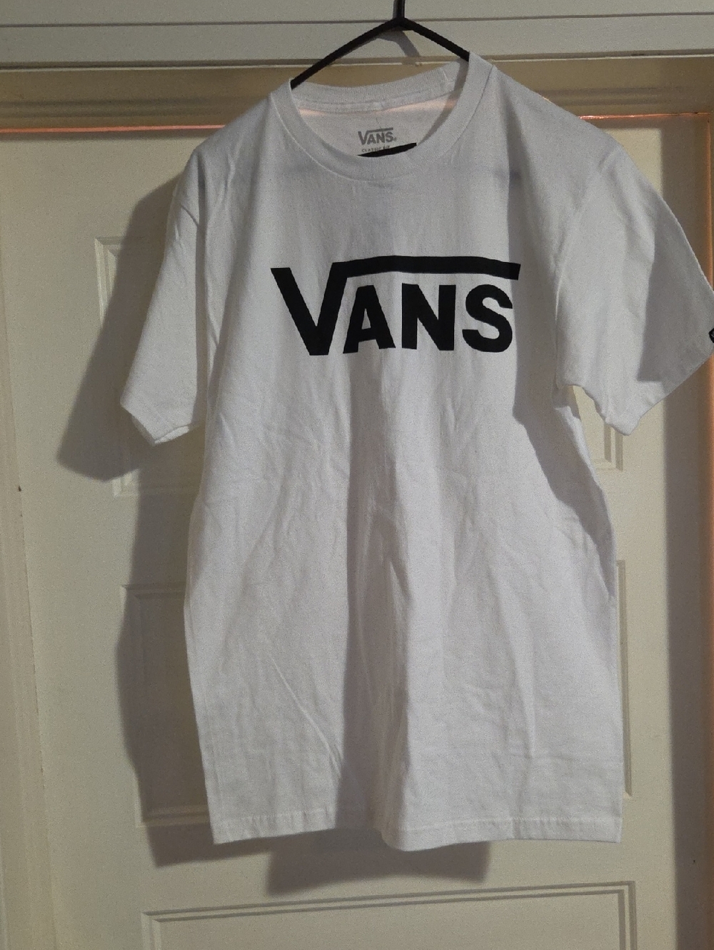 Vans White Tee with Black Logo